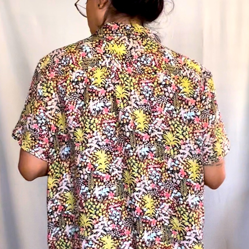 SCOTCH & SODA flower printed button down dress in short sleeve